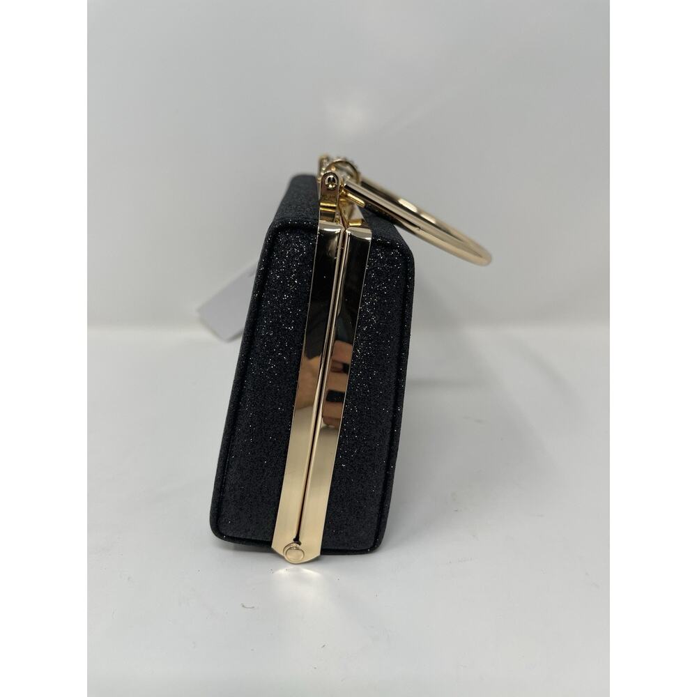 Alessia Purse Black Shimmery Gold Accents Handel New - Picture 2 of 13